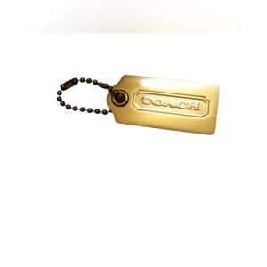 Authentic Coach Gold Plated Metal Hang Tag Charm